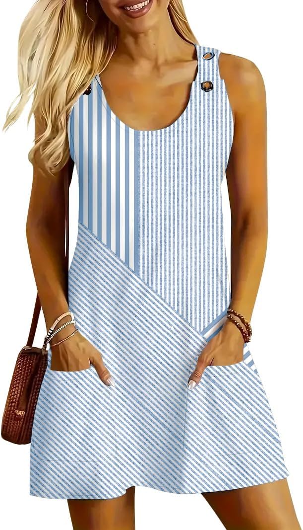 Striped U-Neck Sundress