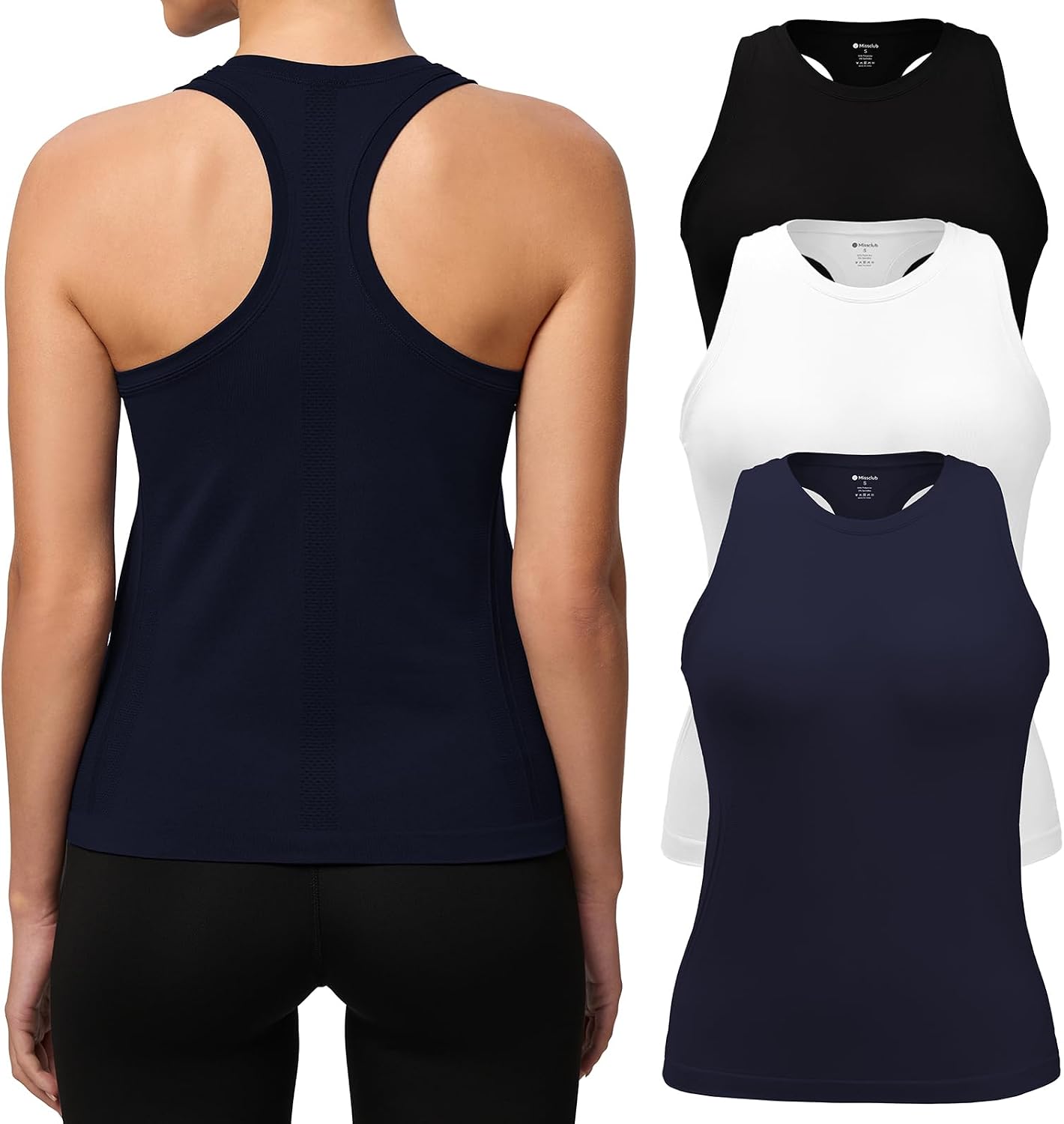 Seamless Racerback Tanks (3-Pack)