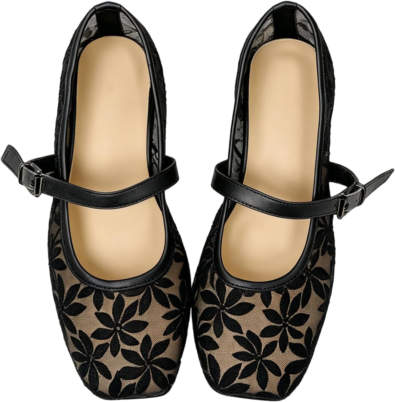 Leopard Mesh Ballet Flats