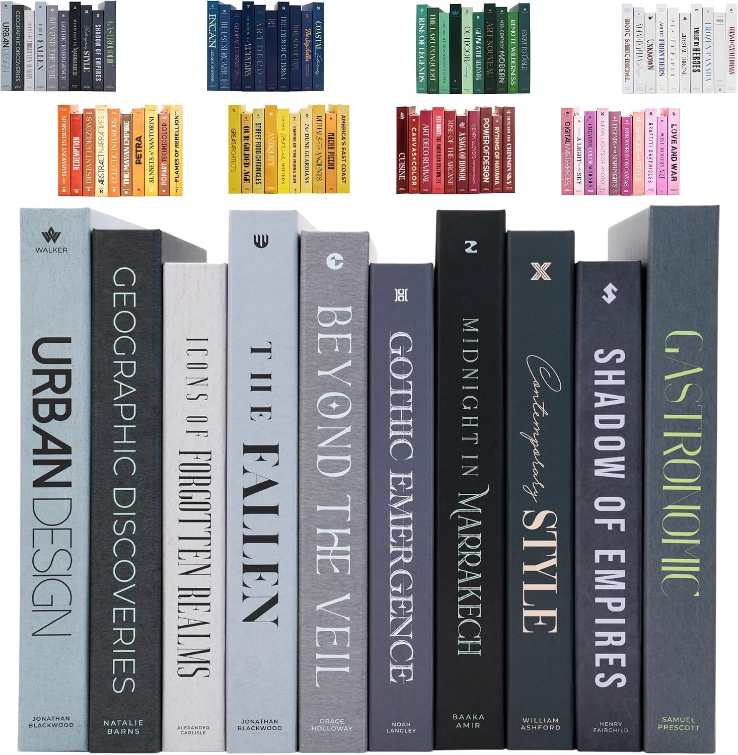 Decorative Books, Black 10-Book Set