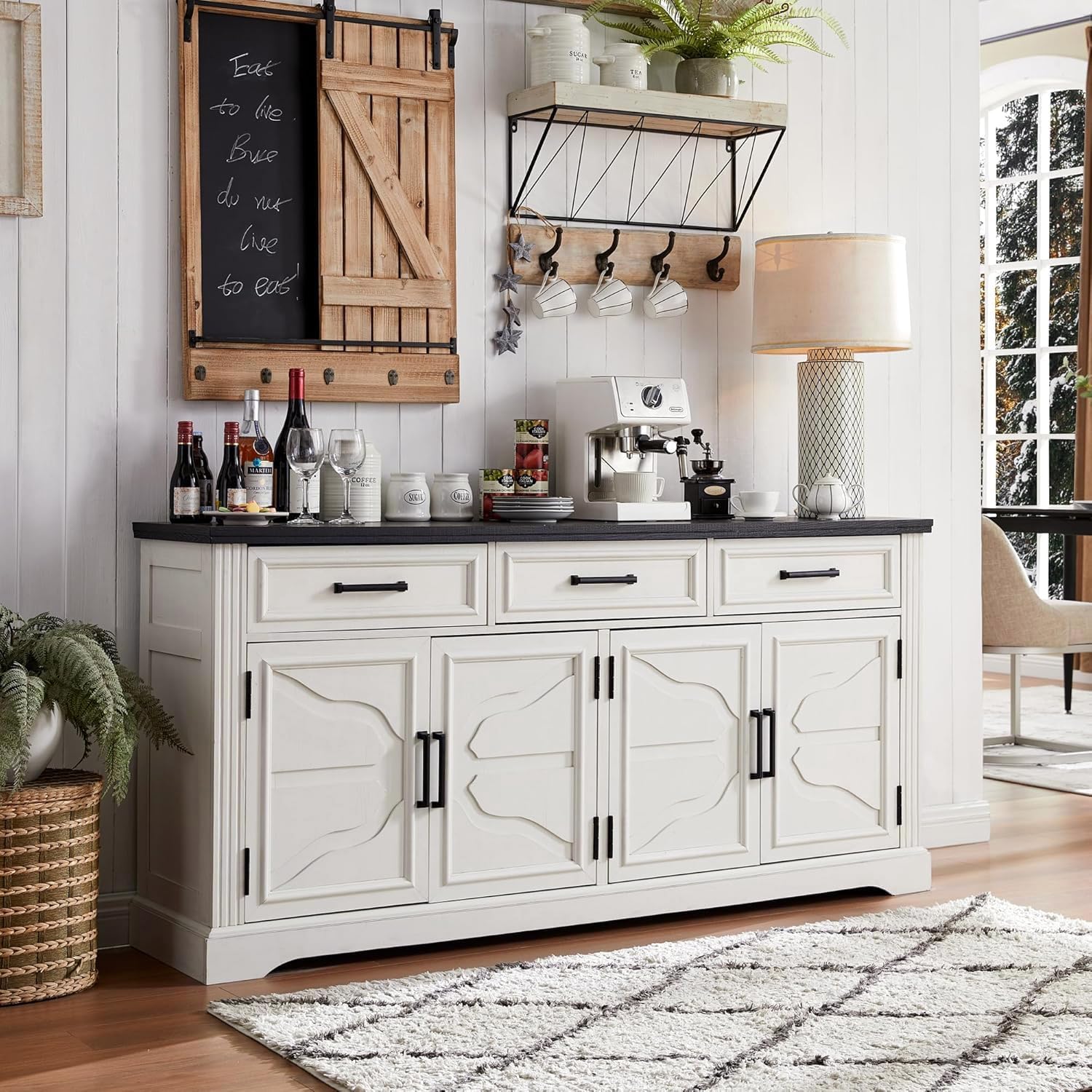 66" Farmhouse Buffet Cabinet